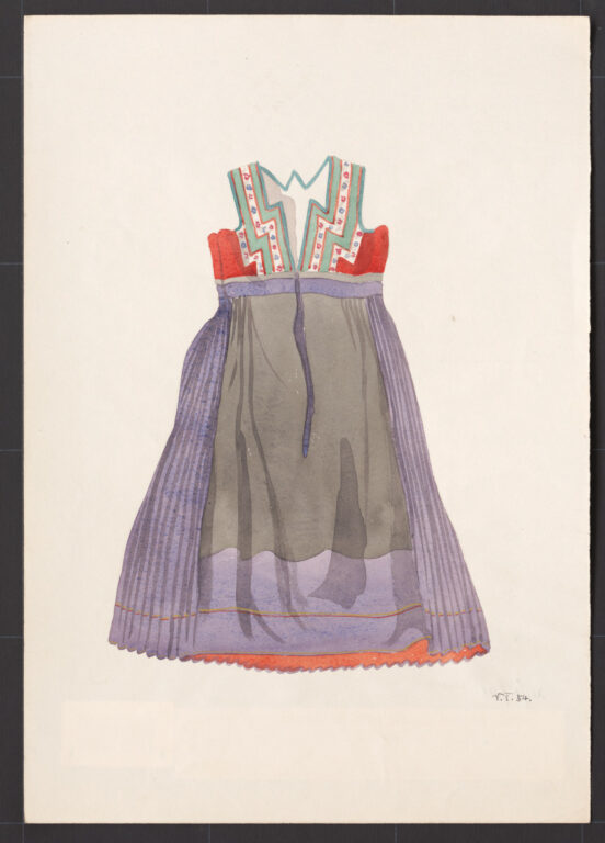 Kresba – sukňa súkenná so živôtikom