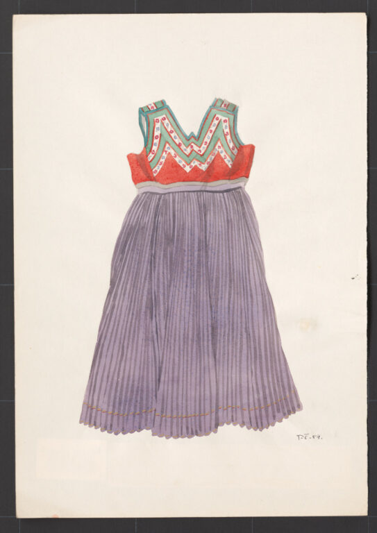 Kresba – sukňa súkenná so živôtikom