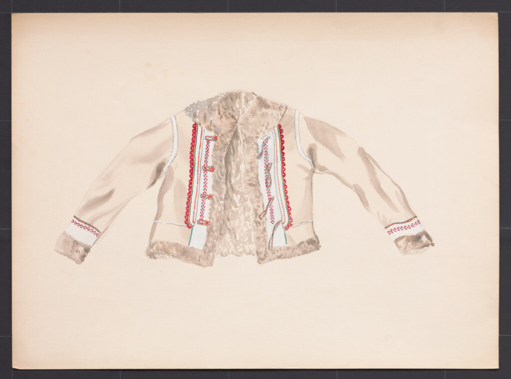 Kresba – kožuch ženský