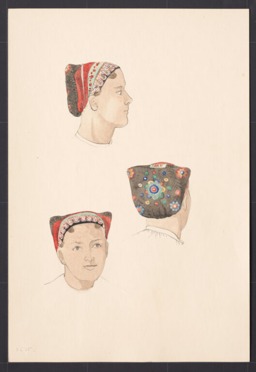 Kresba – čepiec, úprava na hlave