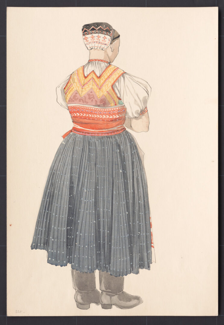 Kresba – odev ženský sviatočný