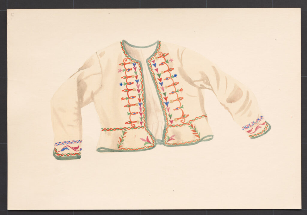 Kresba – kabátik ženský súkenný