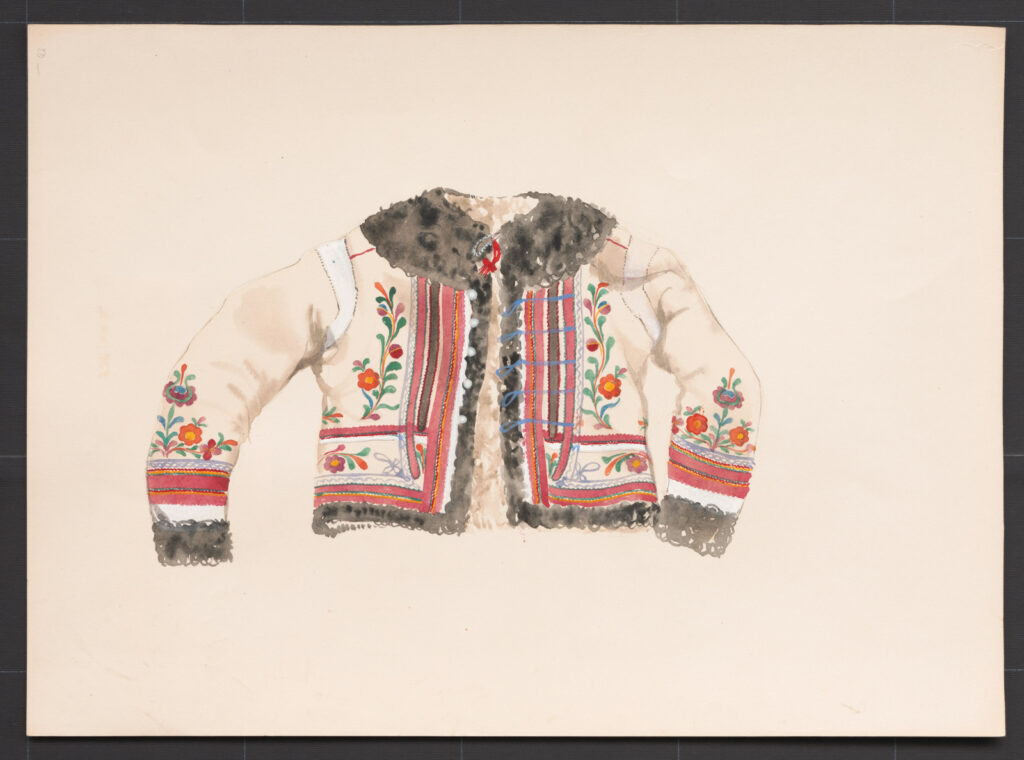 Kresba – kožuch ženský