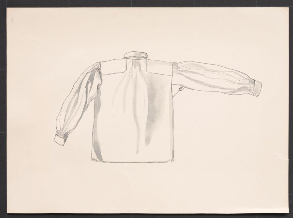 Kresba – košeľa mužská novšia