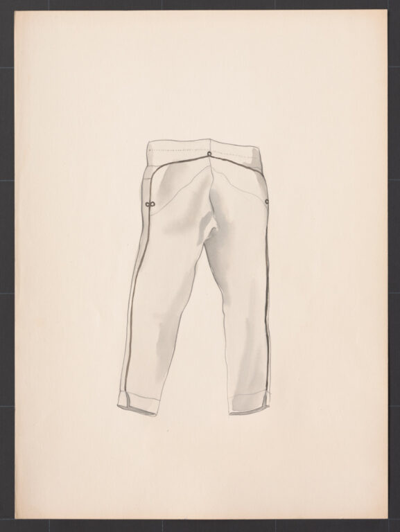 Kresba – nohavice drilichové