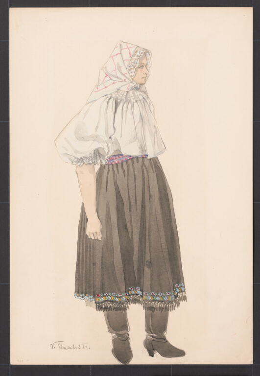 Kresba – odev ženský pracovný