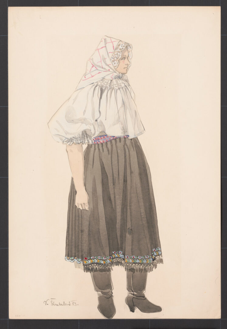 Kresba – odev ženský pracovný