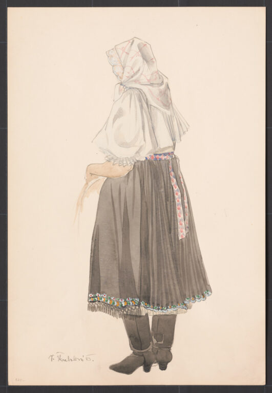 Kresba – odev ženský pracovný