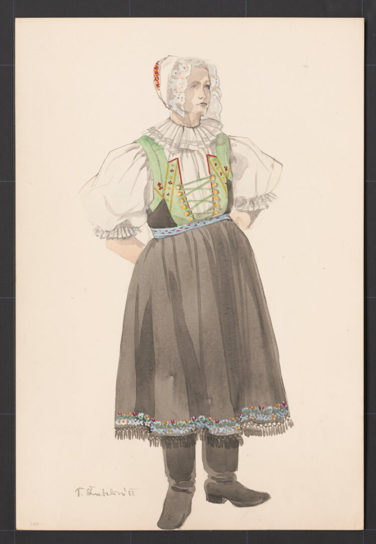 Kresba – odev ženský sviatočný