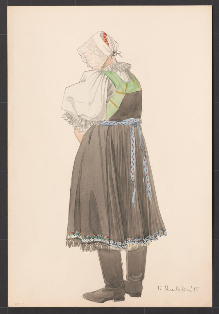 Kresba – odev ženský sviatočný