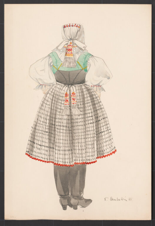 Kresba – odev sviatočný ženský