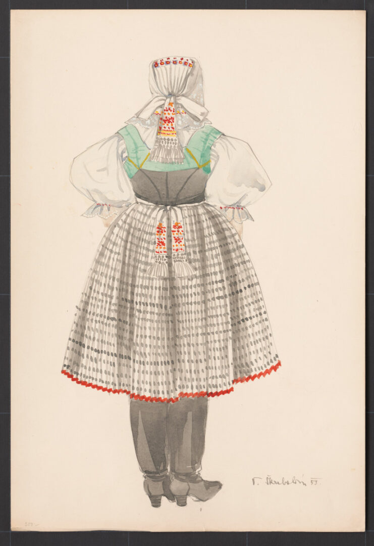 Kresba – odev sviatočný ženský