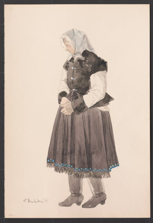 Kresba – odev zimný ženský