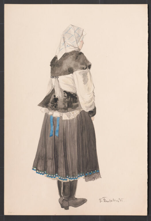 Kresba – odev ženský zimný