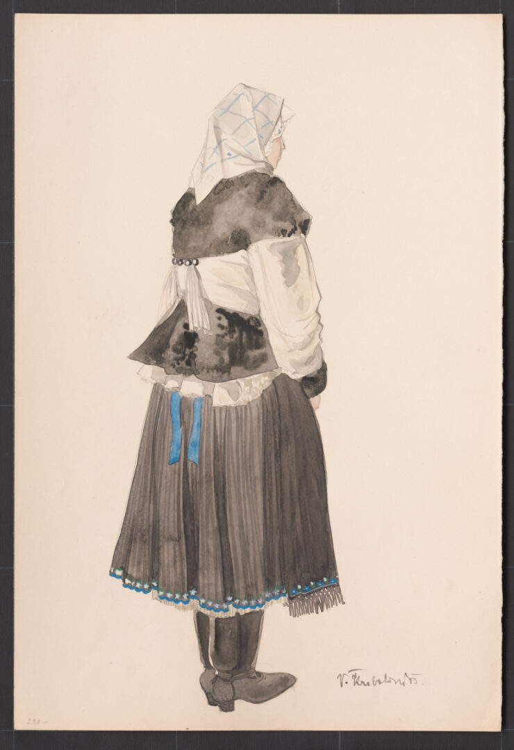 Kresba – odev ženský zimný