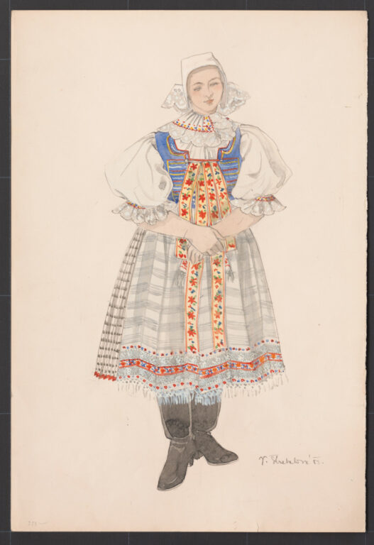 Kresba – odev dievčenský sviatočný