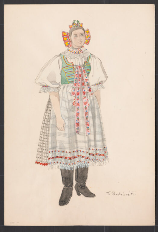 Kresba – odev družičky