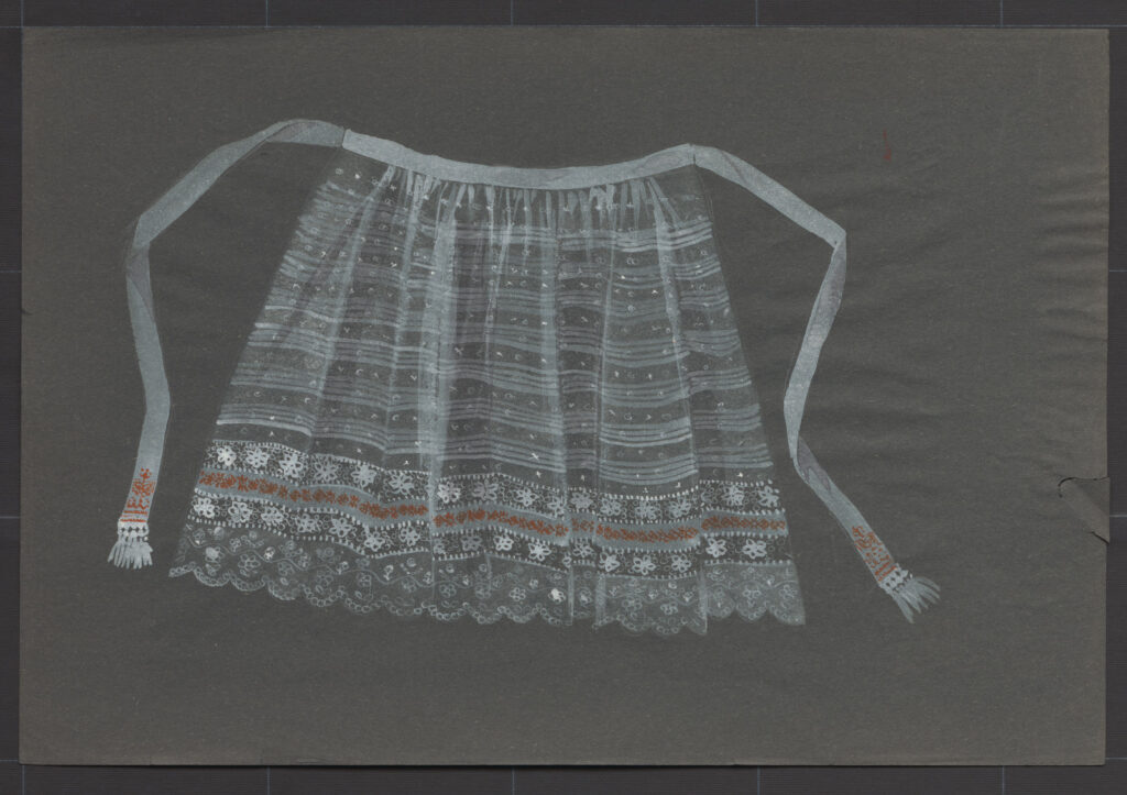 Kresba – zástera slávnostná