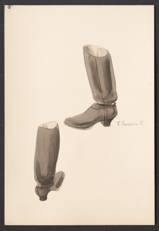 Kresba – čižmy ženské