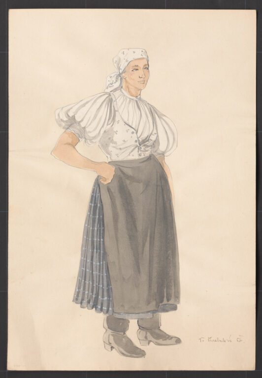 Kresba – odev ženský pracovný