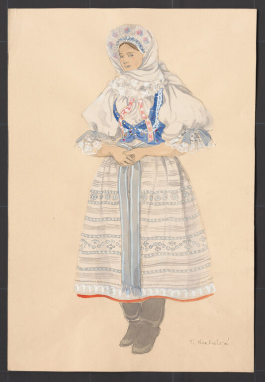 Kresba – odev ženský slávnostný