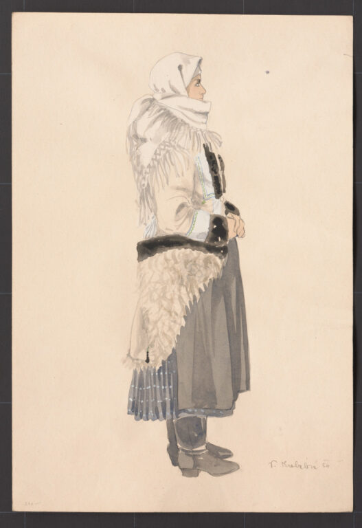 Kresba – odev ženský zimný