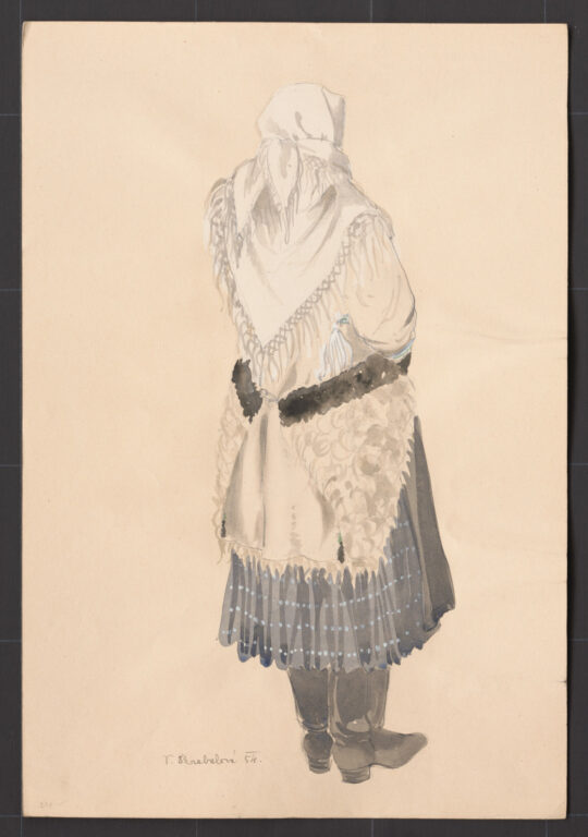 Kresba – odev ženský zimný