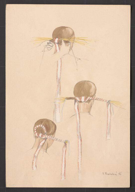 Kresba – účes dievčenský sviatočný