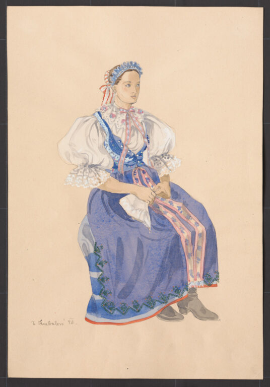 Kresba – odev dievčenský sviatočný