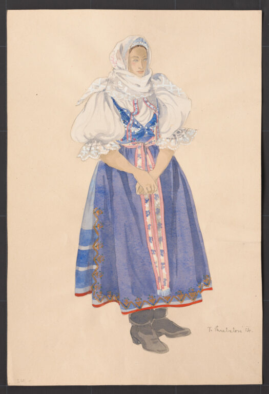 Kresba – odev dievčenský sviatočný