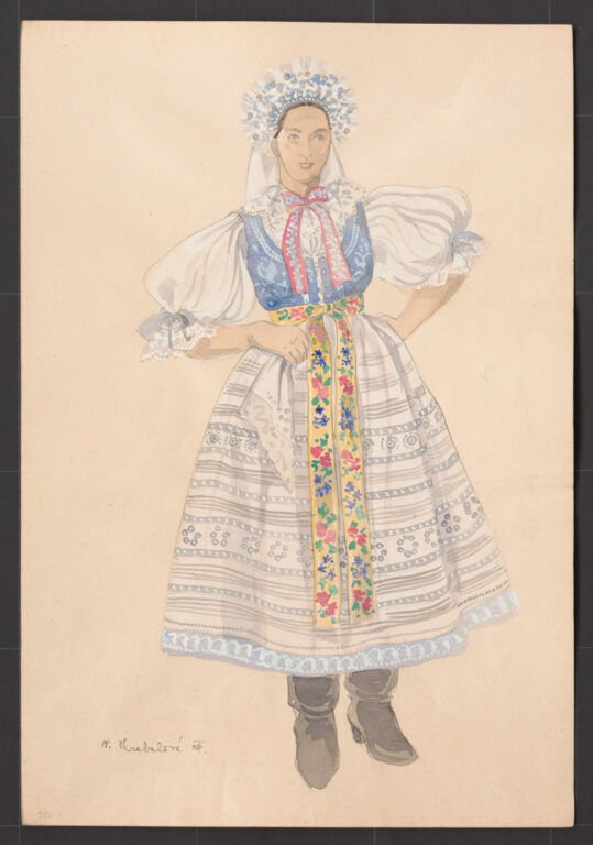 Kresba – odev dievčenský slávnostný