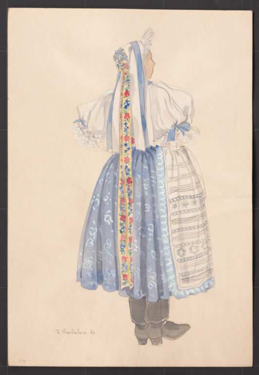 Kresba – odev dievčenský slávnostný