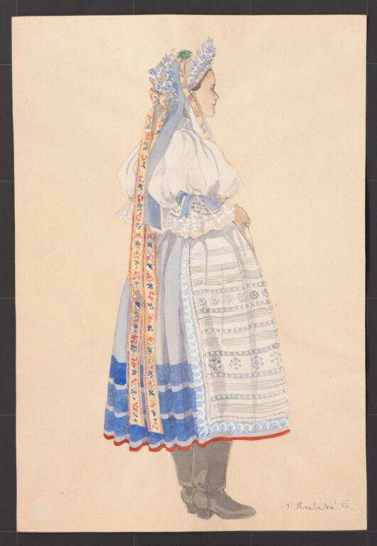 Kresba – odev dievčenský slávnostný