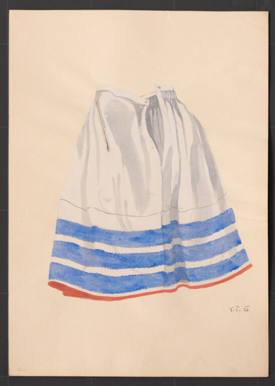 Kresba – sukňa súkenná sviatočná