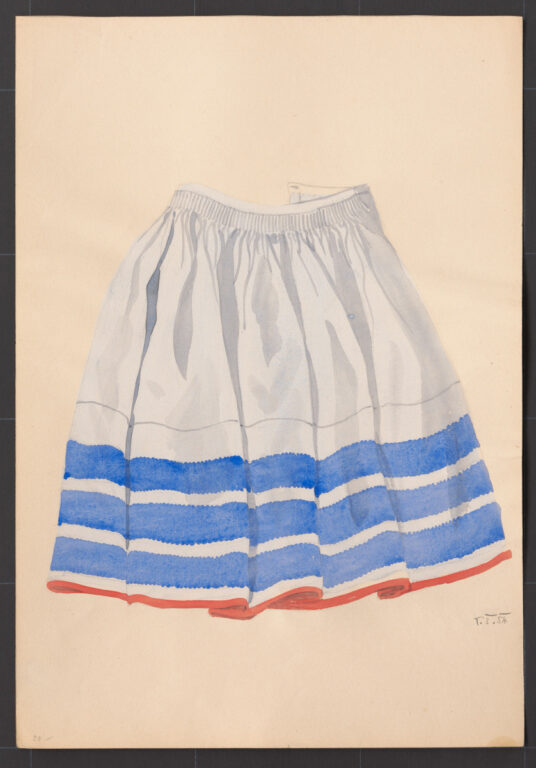 Kresba – sukňa súkenná sviatočná