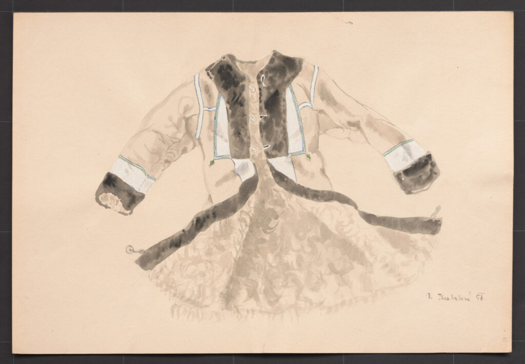 Kresba – kožuch ženský