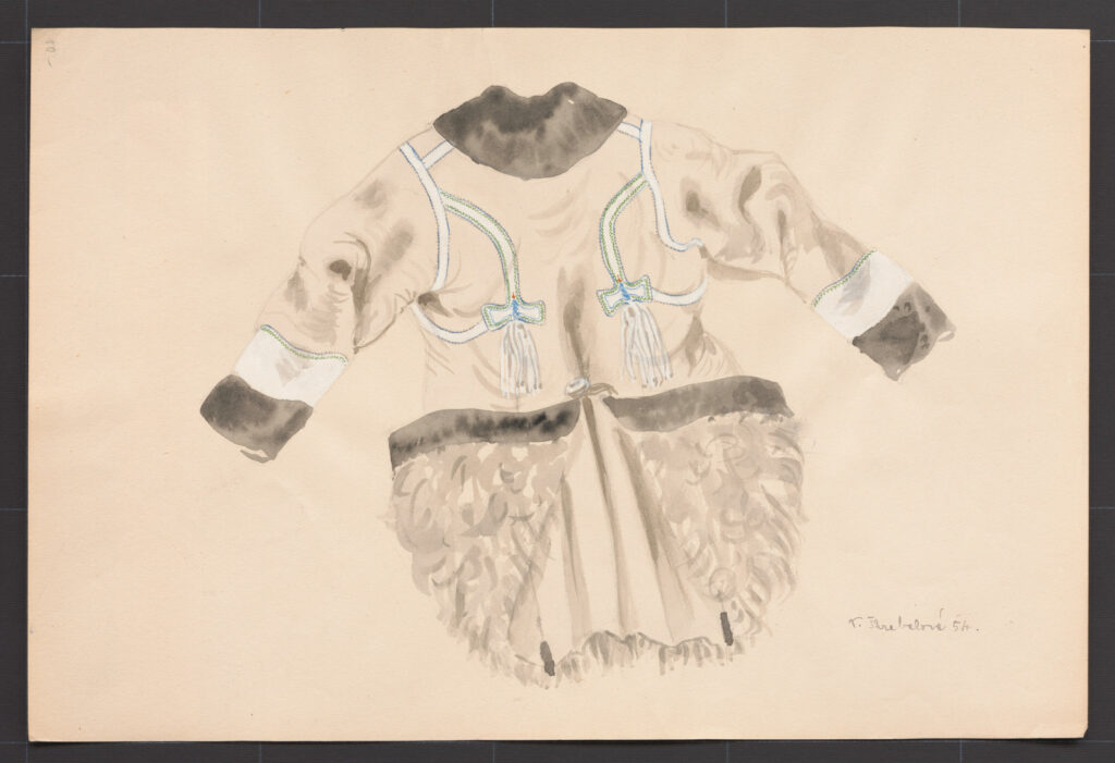 Kresba – kožuch ženský