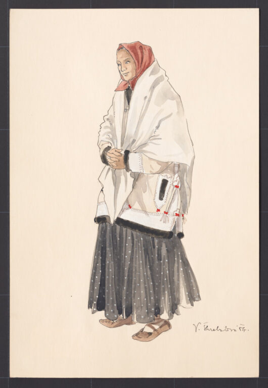 Kresba – odev ženský zimný