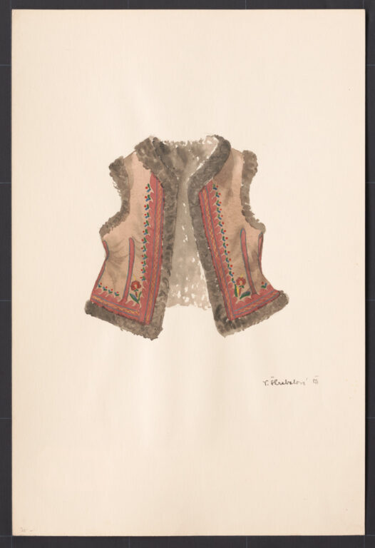 Kresba – kožuštek ženský novší