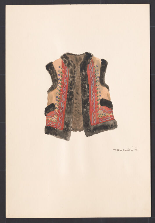 Kresba – kožuštek ženský novší