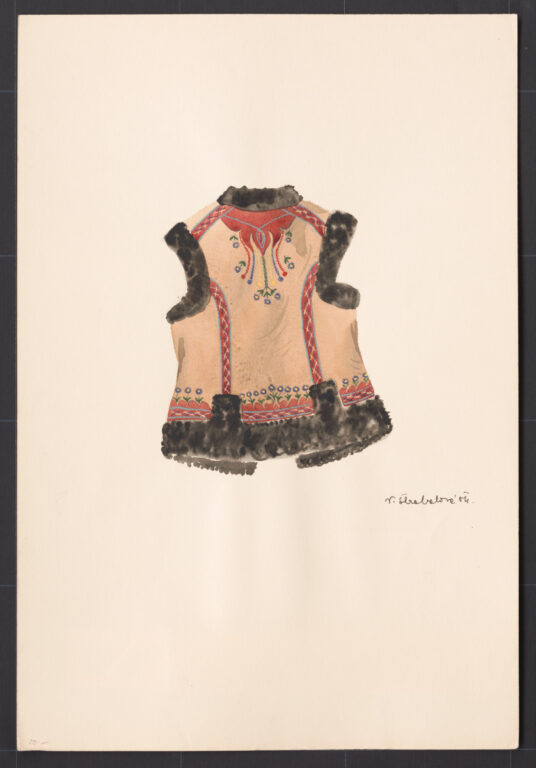 Kresba – kožuštek ženský novší