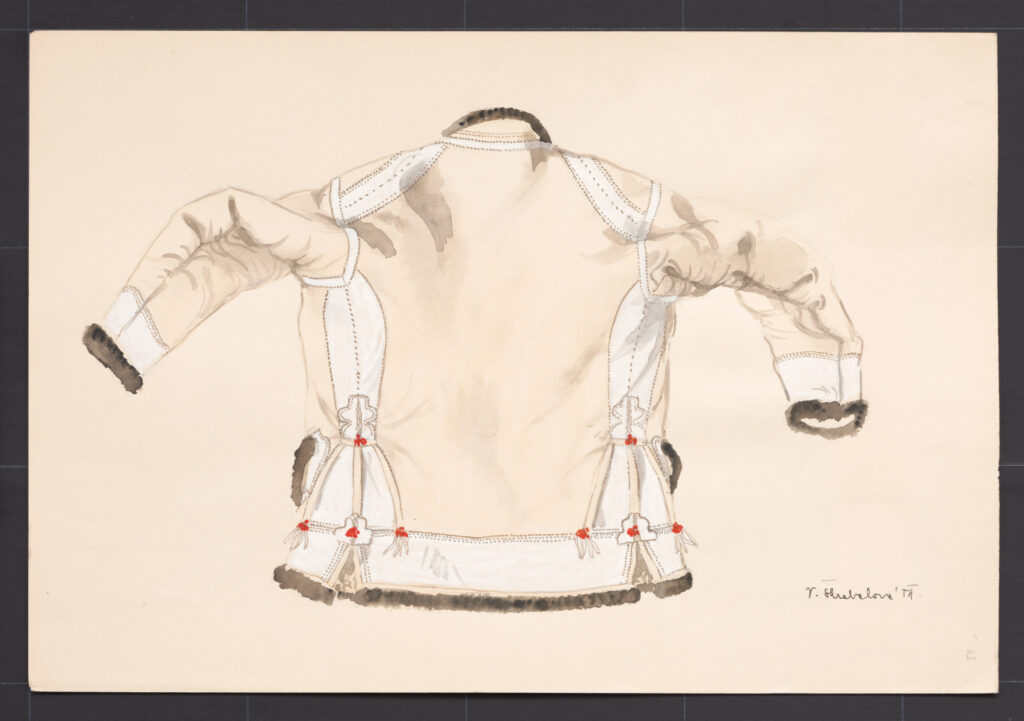 Kresba – kožuch ženský starodávny