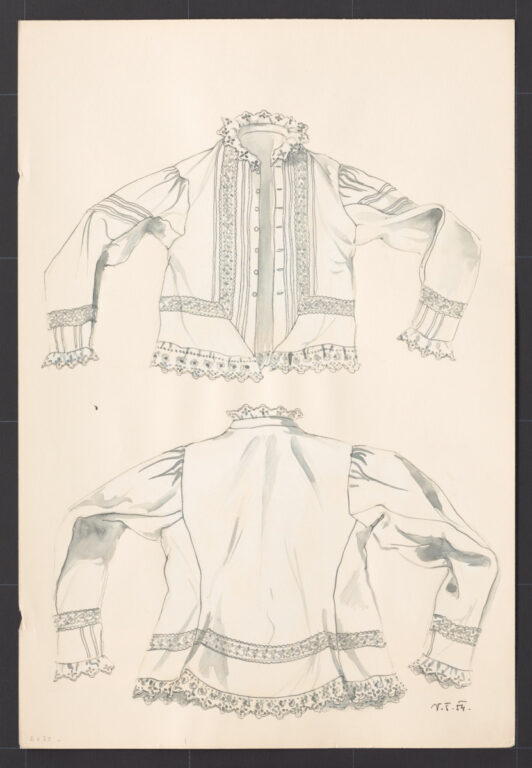 Kresba – kabátik ženský svadobný