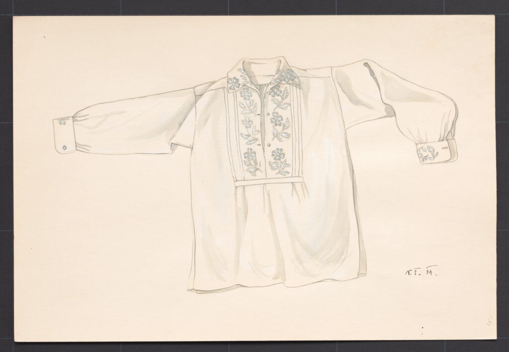 Kresba – košeľa mládenecká