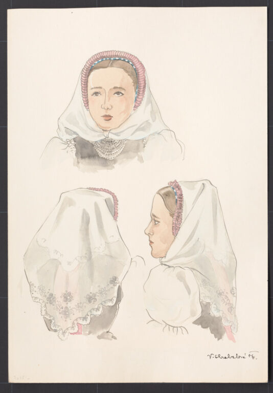 Kresba – úprava hlavy mladej ženy