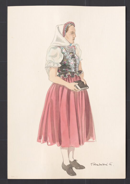 Kresba – odev mladej ženy