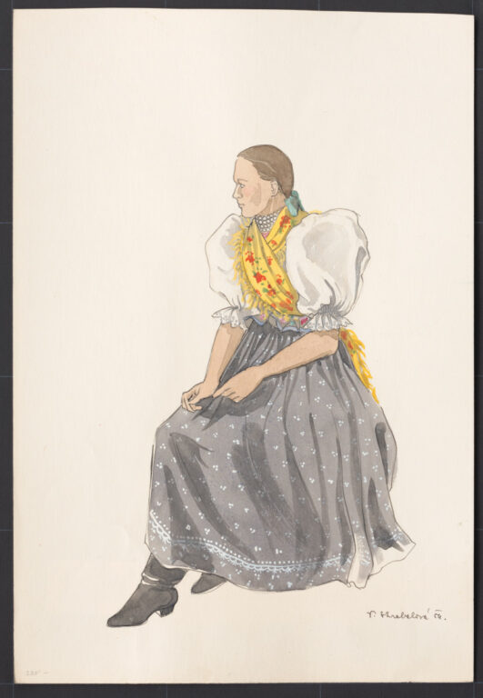 Kresba – odev dievčenský sviatočný