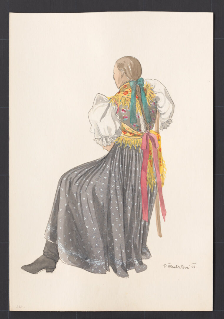 Kresba – odev dievčenský sviatočný