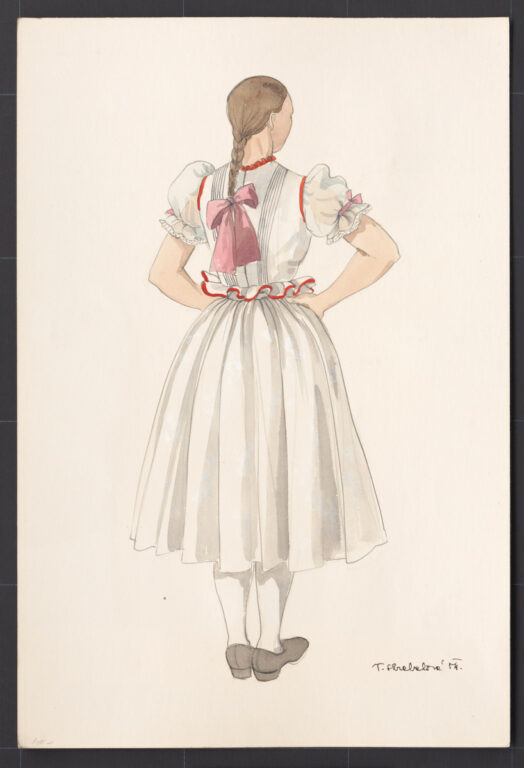 Kresba – oblečenie družičky