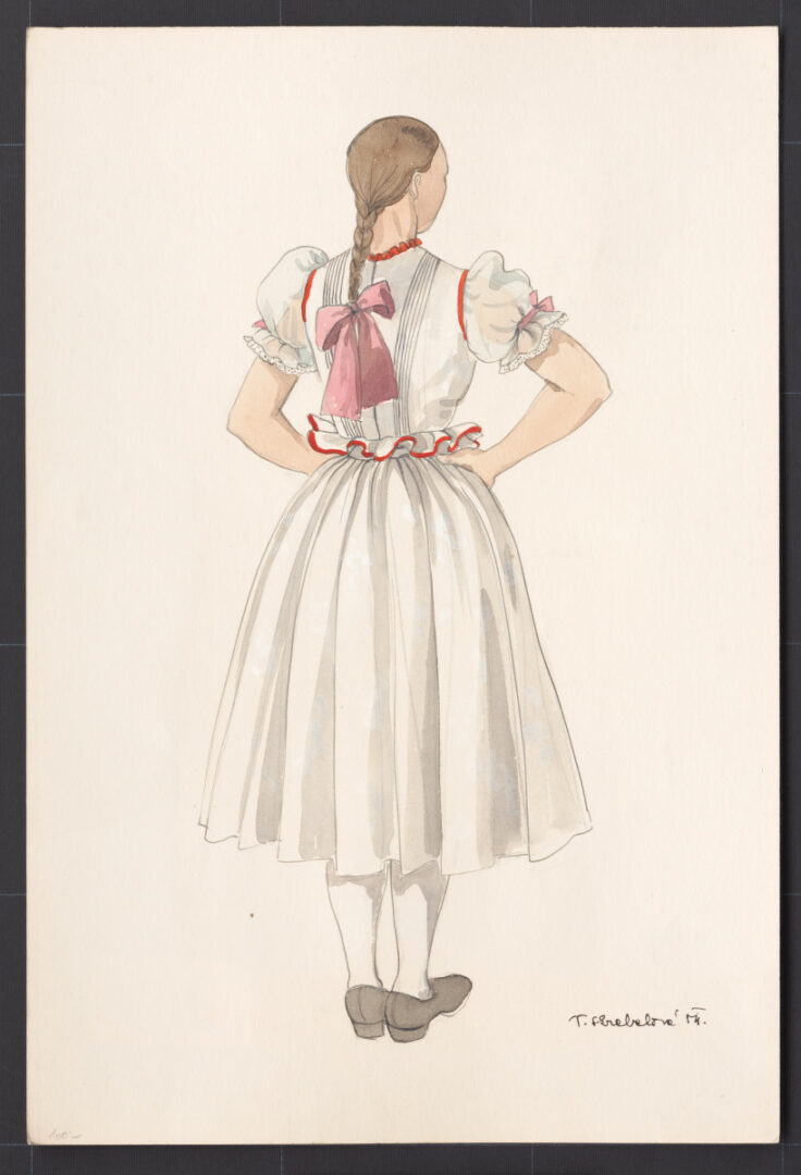 Kresba – oblečenie družičky